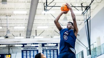 BYU freshman AJ Dybansta at Summer practices