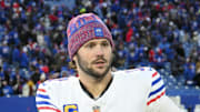 Nov. 16, 2025; Orchard Park, New York, USA;  Buffalo Bills quarterback Josh Allen (17) after the game against the Tampa Bay Buccaneers at Highmark Stadium.
