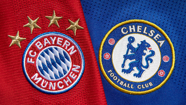 The Club Badges of FC Bayern Munich and Chelsea