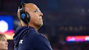 Penn State Nittany Lions head coach James Franklin against the Boise State Broncos in the Fiesta Bowl at State Farm Stadium. 