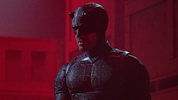 Matt Murdock/Daredevil (Charlie Cox) on the set of Marvel Television's DAREDEVIL: BORN AGAIN, exclusively on Disney+. Photo by Jojo Whilden. © 2025 MARVEL.