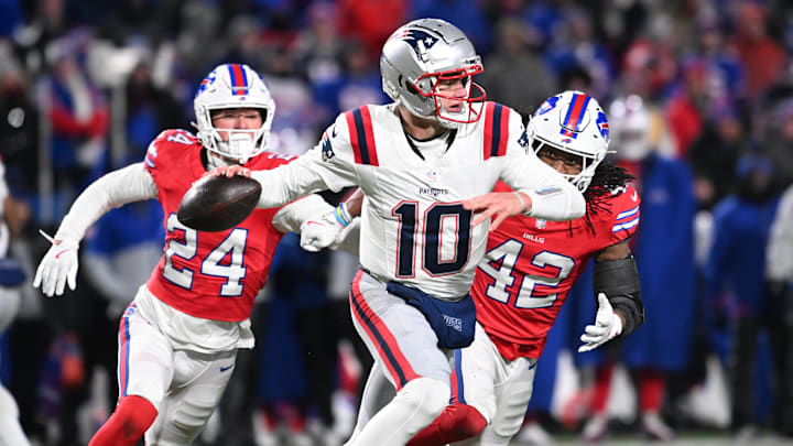 Drake Maye and the Patriots are road underdogs against the Buffalo Bills on Sunday Night Football in Week 5. Drake Maye and the Patriots are road underdogs against the Buffalo Bills on Sunday Night Football in Week 5.