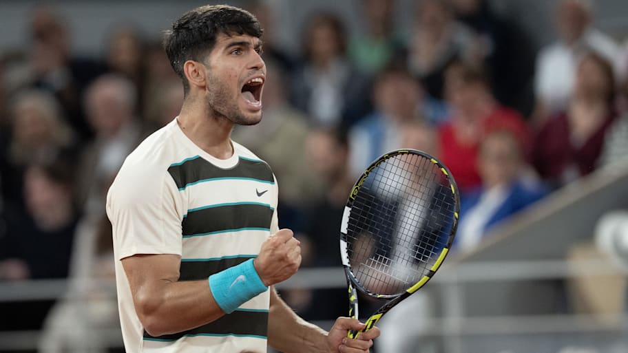 Carlos Alcaraz survived to capture his fifth grand slam title. | Susan Mullane-Imagn Images