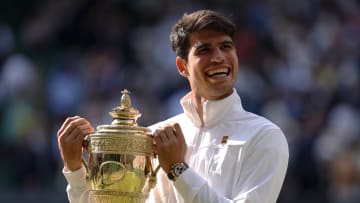 Carlos Alcaraz at Wimbledon 2024