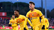 Ansu Fati y Pedri celebrando un gol con el FC Barcelona