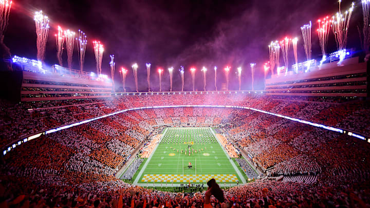 Fireworks are set off before an SEC football game between Tennessee and Ole Miss in a checkered Neyland Stadium in Knoxville, Tenn. on Saturday, Oct. 16, 2021.

Calvin End of year