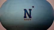 Nov 28, 2020; Annapolis, Maryland, USA; A general view of the Navy Midshipmen logo on a water tower near the stadium is seen before the game between the Navy Midshipmen and the Memphis Tigers at Navy-Marine Corps Memorial Stadium. 