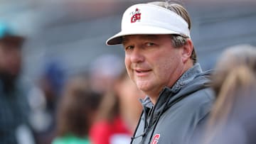 Head Coach Kirby Smart preparing for fall camp, 2025.