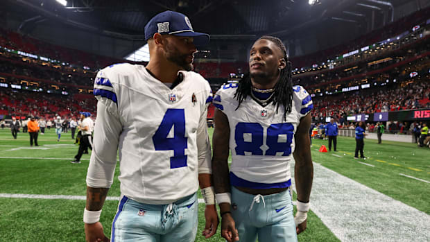 Dallas Cowboys quarterback Dak Prescott and wide receiver CeeDee Lamb