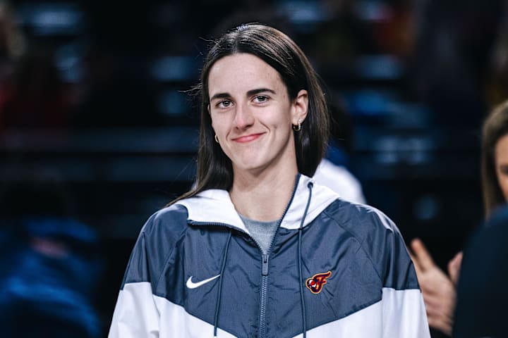 Indiana Fever guard Caitlin Clark before the game against the Washington Mystics.