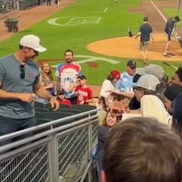 Kevin O'Connell at Saturday's Twins game.
