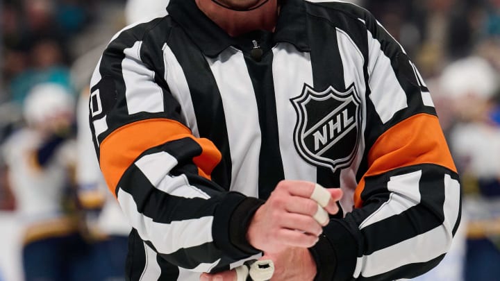 NHL referee during a game.