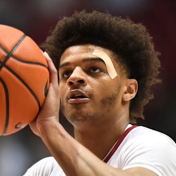 Alabama forward Darius Miles (2) shoots a free throw against Texas A&M at Coleman Coliseum Wednesday, March 2, 2022.

Alabama Vs Texas A M Sec Basketball