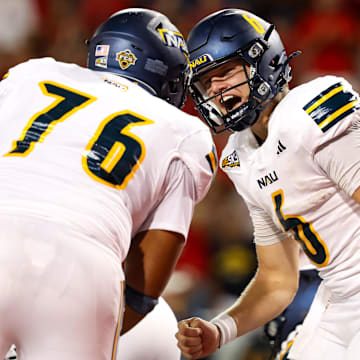 Northern Arizona quarterback Ty Pennington (6)