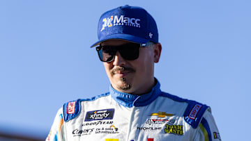 Nov 1, 2025; Avondale, Arizona, USA; NASCAR Xfinity Series driver Brennan Poole (44) during the Xfinity Series Championship race at Phoenix Raceway.