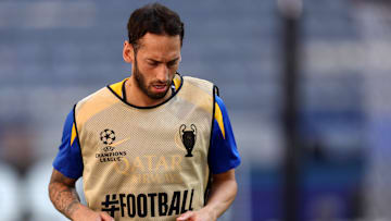 Hakan Calhanoglu of Fc Internazionale  looks on during...