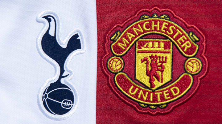 The Tottenham Hotspur and Manchester United Club Badges The Tottenham Hotspur and Manchester United Club Badges