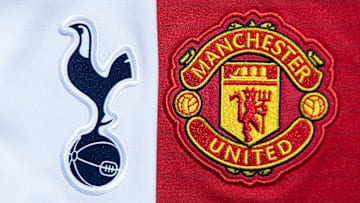The Tottenham Hotspur and Manchester United Club Badges