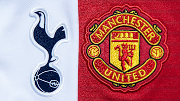 The Tottenham Hotspur and Manchester United Club Badges