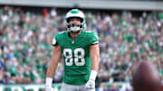Philadelphia Eagles tight end Dallas Goedert is a great prop target in Week 10.