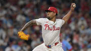 Jun 1, 2024; Philadelphia, Pennsylvania, USA;   Philadelphia Phillies pitcher Gregory Soto (30) pitches in the eighth inning against the St. Louis Cardinals at Citizens Bank Park. Philadelphia won 6-1