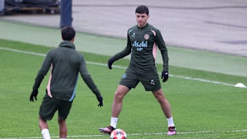 Manchester City Training Session And Press Conference - UEFA Champions League 2024/25 League Phase
