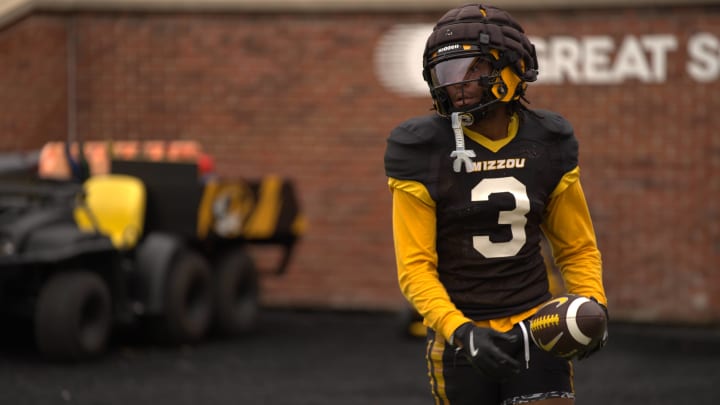 Missouri Tigers receiver Luther Burden III at practice at Faurot Field in Columbia, Mo. on Tuesday, August 13, 2024.