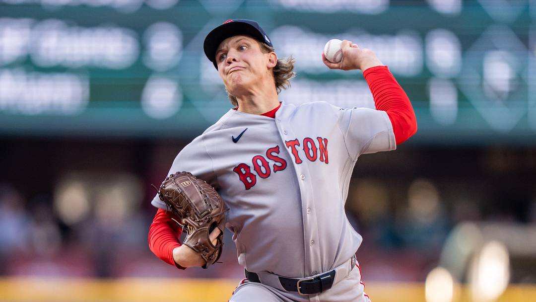 Jun 20, 2026; Seattle, Washington, USA;  Boston Red Sox starter Connelly Early (71) delivers a pitch during the first inning against the Seattle Mariners at T-Mobile Park. Mandatory Credit: Stephen Brashear-Imagn Images