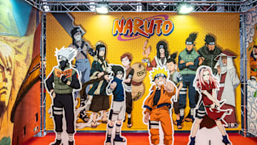 Stage for selfies with Naruto characters