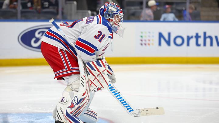 Dec 27, 2025; Elmont, New York, USA; New York Rangers goaltender Igor Shesterkin (31) prepares for the start of the second period against the New York Islanders at UBS Arena. Mandatory Credit: Wendell Cruz-Imagn Images Dec 27, 2025; Elmont, New York, USA; New York Rangers goaltender Igor Shesterkin (31) prepares for the start of the second period against the New York Islanders at UBS Arena. Mandatory Credit: Wendell Cruz-Imagn Images