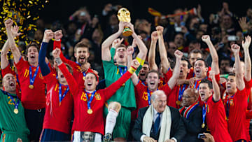 España tras ganar el Mundial 2010
