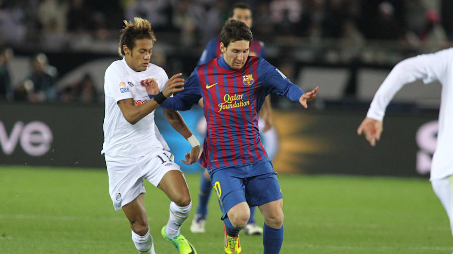 Messi and Neymar meet at the Club World Cup in 2011.