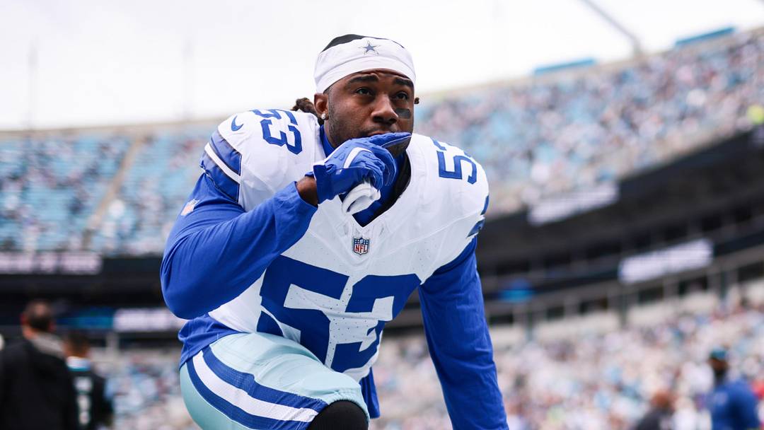 Dallas Cowboys defensive end James Houston kneels before the start of the game against the Carolina Panthers Dallas Cowboys defensive end James Houston kneels before the start of the game against the Carolina Panthers