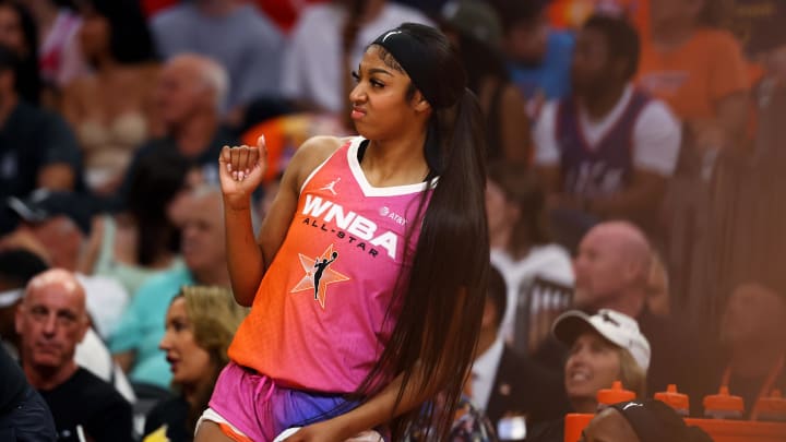 Jul 20, 2024: Chicago Sky player Angel Reese during the WNBA All-Star Game at Footprint Center.