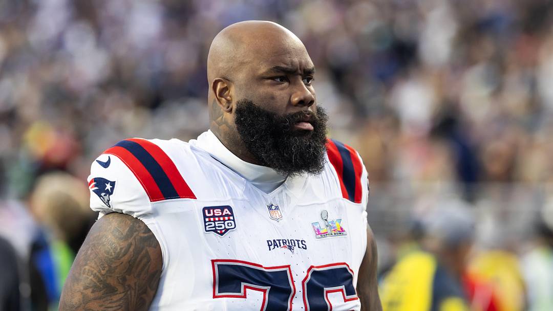Feb 8, 2026; Santa Clara, CA, USA; New England Patriots offensive tackle Morgan Moses (76) against the Seattle Seahawks during Super Bowl LX at Levi's Stadium. Mandatory Credit: Mark J. Rebilas-Imagn Images Feb 8, 2026; Santa Clara, CA, USA; New England Patriots offensive tackle Morgan Moses (76) against the Seattle Seahawks during Super Bowl LX at Levi's Stadium. Mandatory Credit: Mark J. Rebilas-Imagn Images