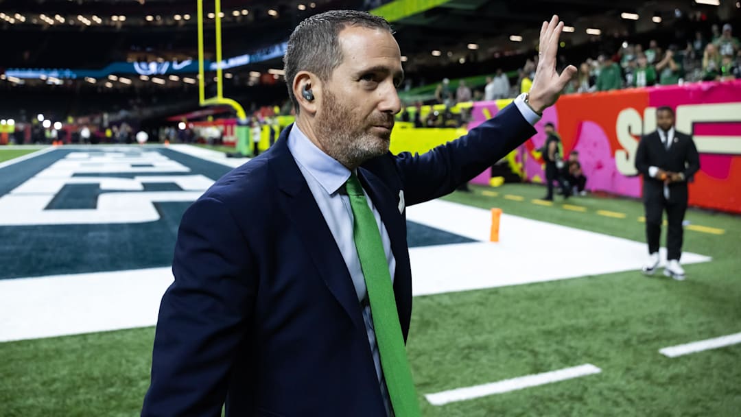 Feb 9, 2025; New Orleans, LA, USA; Philadelphia Eagles general manager Howie Roseman against the Kansas City Chiefs during Super Bowl LIX at Ceasars Superdome