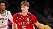 Nebraska forward Braden Frager averages 12.7 points per game, third on the Huskers.