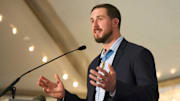 Ryan Pitts, Medal of Honor recipient, who was the main speaker.The Steven A. Cohen Military Family Clinic at Red Rock grand opening ceremony for the Oklahoma City location, Tuesday, Oct. 24, 2023