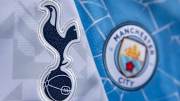 The Club Badges of Tottenham Hotspur and Manchester City