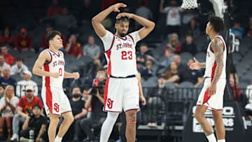 St. John's v Iowa State - 2025 Players Era Tournament; St. John's basketball forward Bryce Hopkins