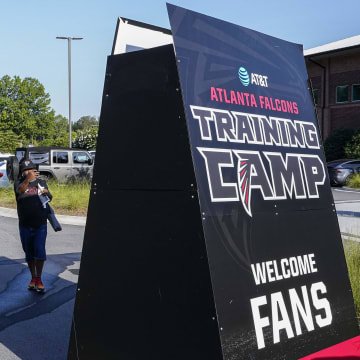 The Atlanta Falcons will have their first open training camp practice of the summer Saturday at Seckinger High School.