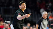 Cincinnati Bearcats head coach Wes Miller gestures to players in the second half of a NCAA men’s basketball game between the Cincinnati Bearcats and Utah Utes, Tuesday, Feb. 11, 2025, at Fifth Third Arena in Cincinnati.