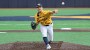 West Virginia University starting pitcher Griffin Kirn.