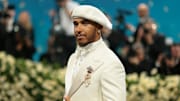 Formula One driver Lewis Hamilton attends the 2025 Met Gala.