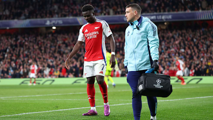 Bukayo Saka was substituted after an influential display against Real Madrid