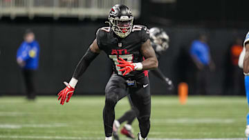 Atlanta Falcons linebacker Arnold Ebiketie 