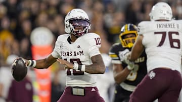 Texas A&M Aggies quarterback Marcel Reed throws a pass during the second half against the Missouri Tigers at Faurot Field at Memorial Stadium.