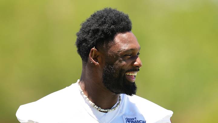 Jun 9, 2026; Tempe, AZ, USA; Arizona Cardinals 2025-2026 outside linebacker Josh Sweat (10) during minicamp at Arizona Cardinals Training Center. Mandatory Credit: Joe Camporeale-Imagn Images