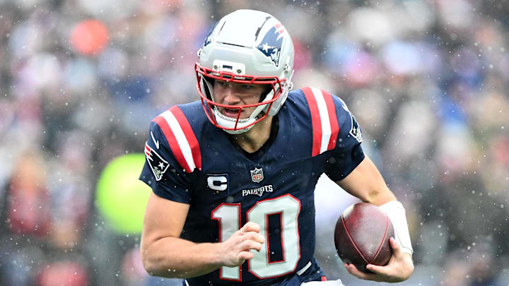 Patriots quarterback Drake Maye is one of the favorites to win the MVP award this season. Patriots quarterback Drake Maye is one of the favorites to win the MVP award this season.
