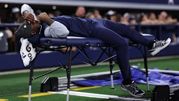 Former Penn State football defenseman Micah Parsons at the Atlanta Falcons v. Dallas Cowboys NFL Preseason game